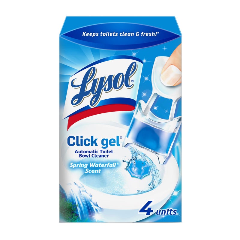 Lysol Click Gel Automatic Toilet Bowl Cleaner Gel Toilet Bowl Cleaner for Cleaning and Refreshing Ocean Fresh 6 Applicators per Pack - Image 2