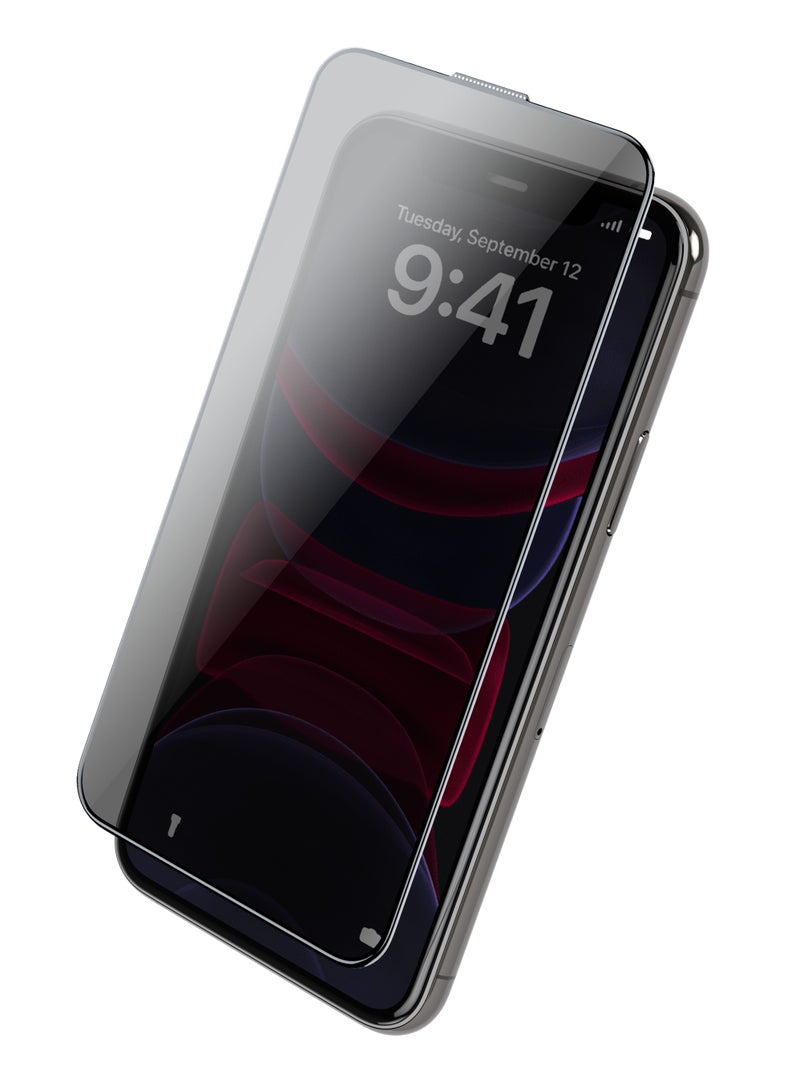 froog iPhone 11 Pro Max Privacy Screen Protector /Anti Fingerprint/ Water Resistant / Scratch Resistant / Tempered Glass Anti-Peeping /Blocked Side Viewing / Full Protection - Black - Image 2