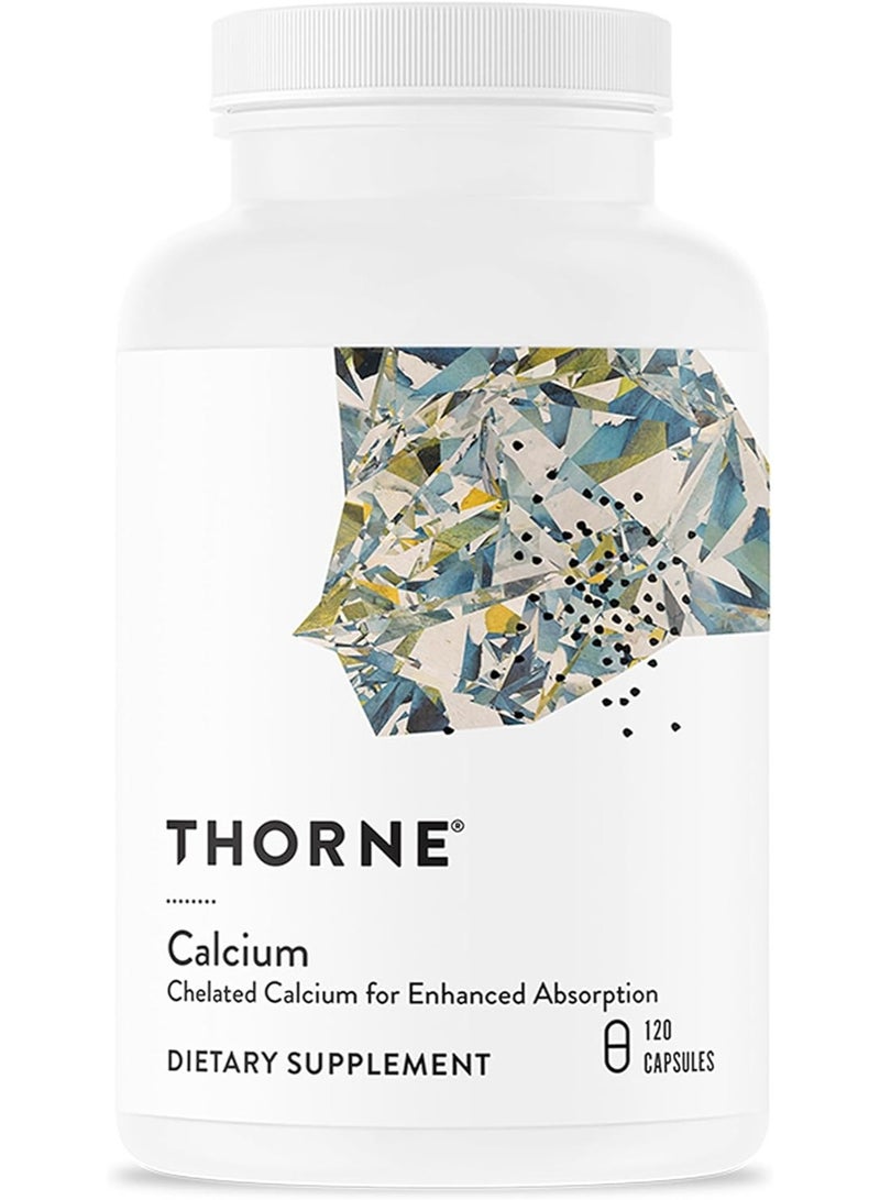 Thorne Calcium - Chelated Calcium for Enhanced Absorption - Dietary Supplement - 120 Capsules - Image 1