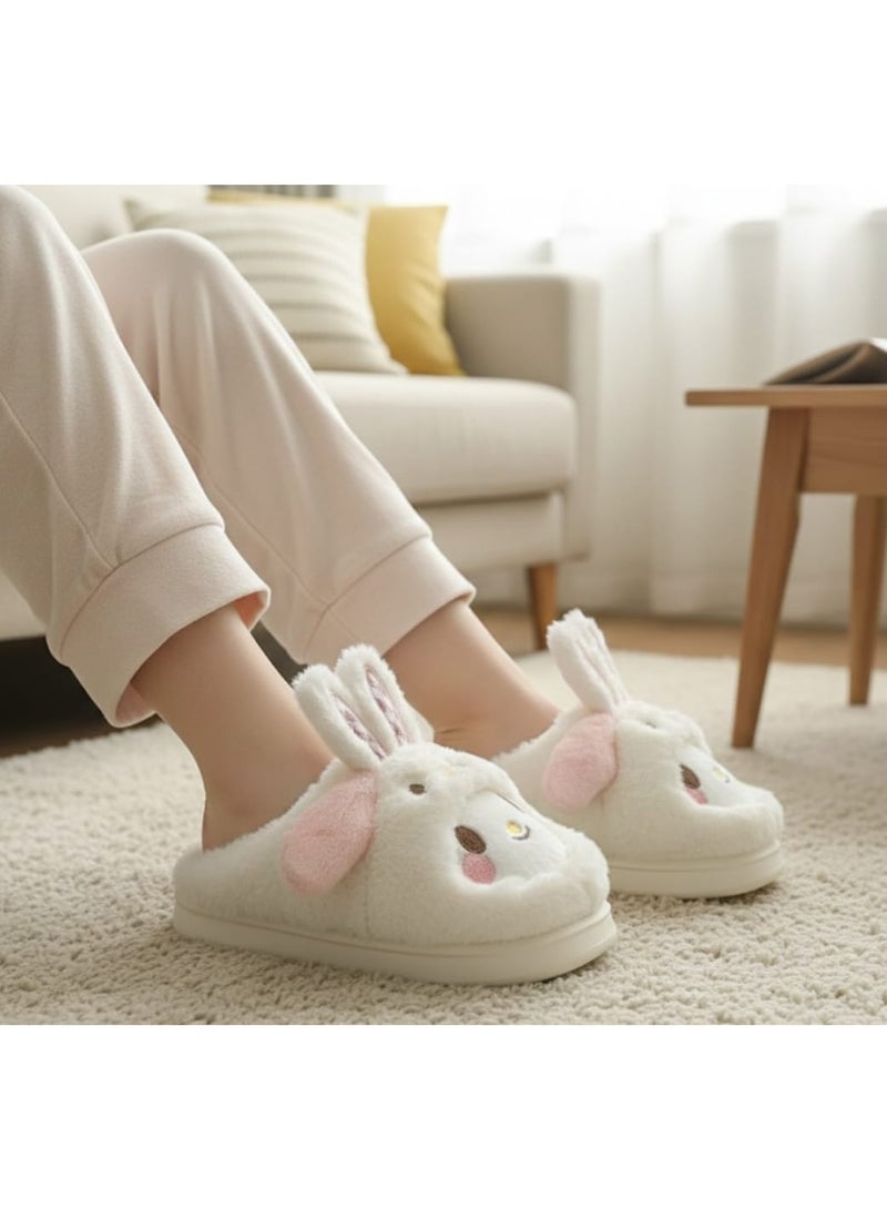 Cute Faux Fur Slippers for Girls – Comfortable, Warm, and Safe for Home Use - Size 32-33 - Image 1