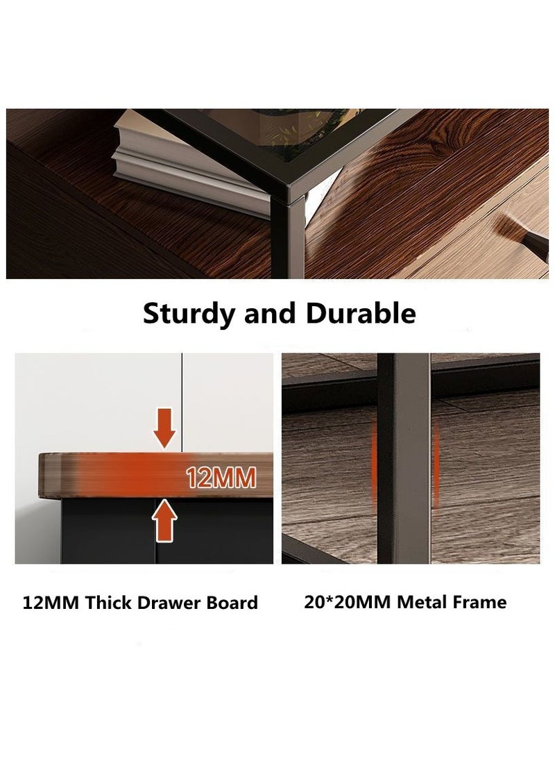 HXDream HXDream Bedside Table,Bedside Tables with Drawer,Side Table,Suitable for study, living room, bedroom  - Image 4