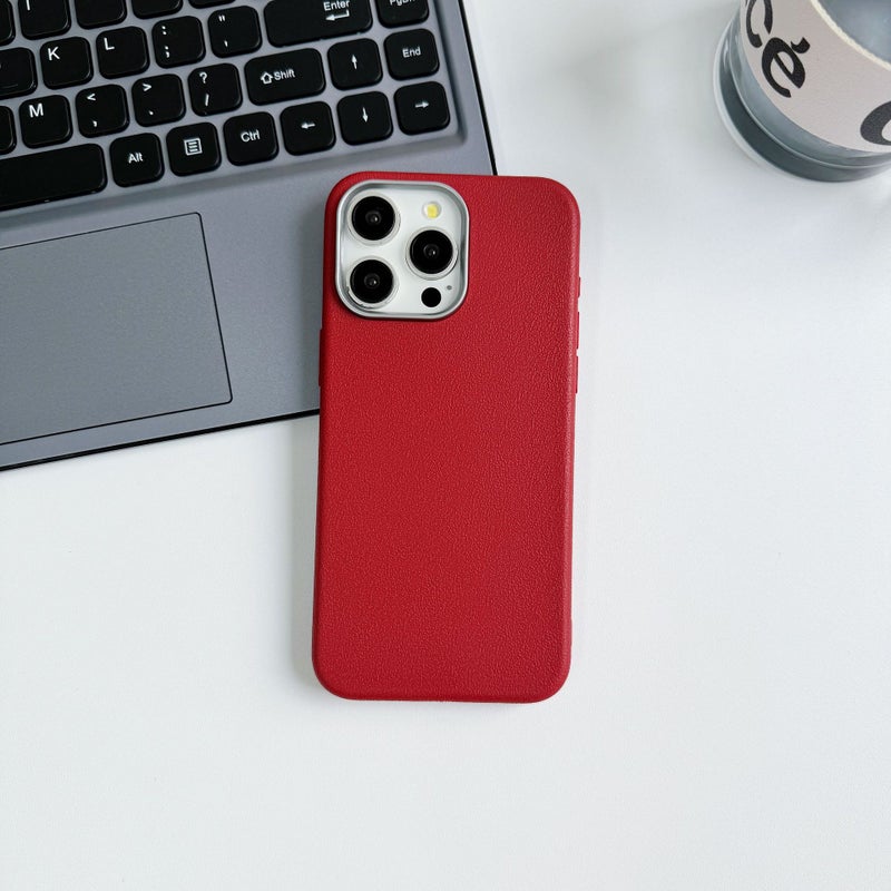Leather Texture TPU Phone Case for iPhone 17/18, Shockproof, Full Coverage, Pink - Image 3