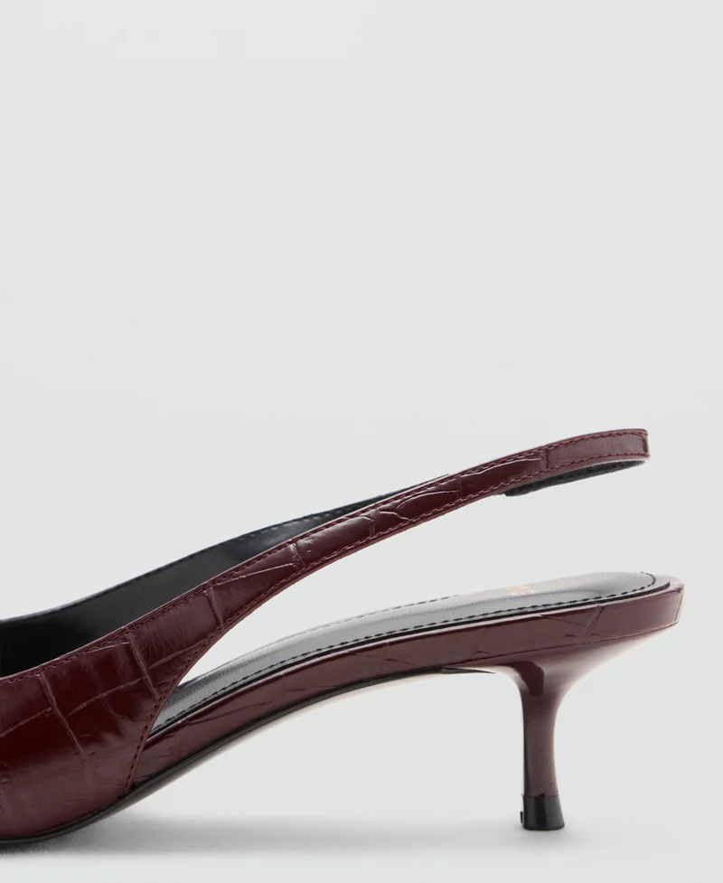 Mango 78-BURDEOS Metal-Beaded High-Heel Shoe for Women | Best Price UAE