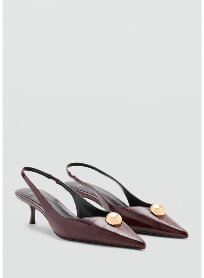 Mango Metal-beaded high-heel shoe