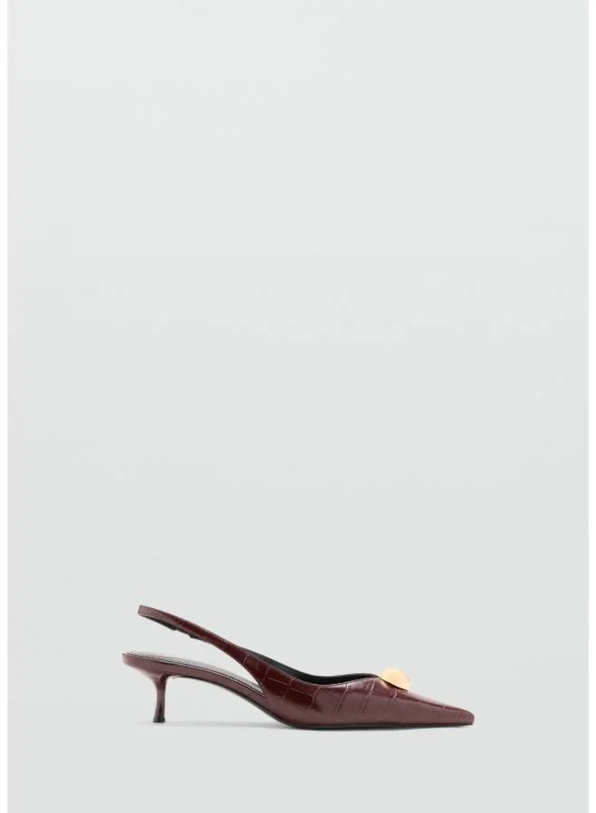 Mango Metal-beaded high-heel shoe