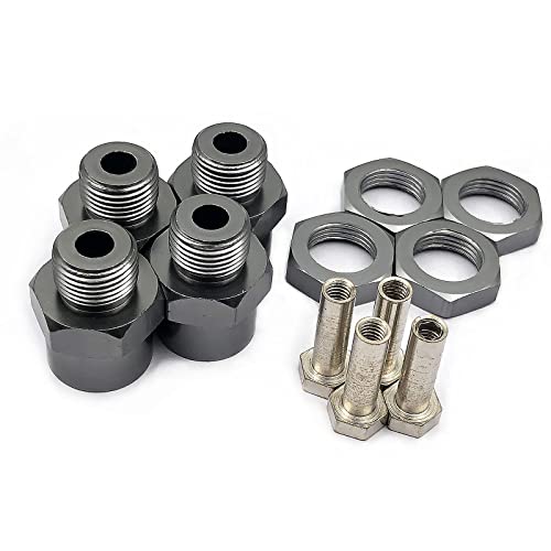 FainWan 4Pcs Aluminum 12mm Turn 17mm Wheel Hex Hub Conversion Adapter for 110 RC Car Upgrade Parts - Image 5