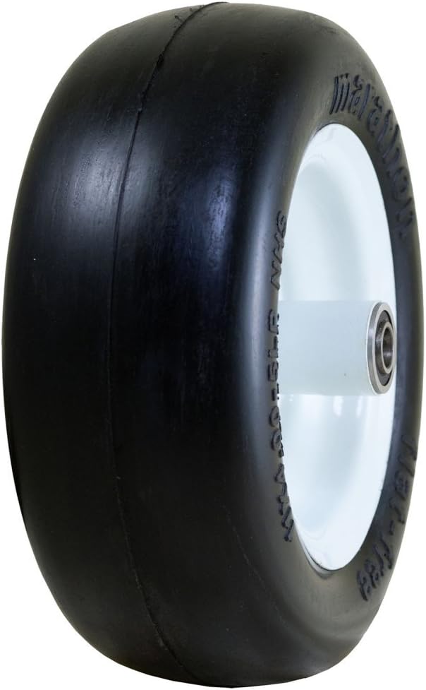Marathon Marathon 01410P 5 hub 34 Bushings 11x400 Flat Free Lawnmower Tire on Wheel