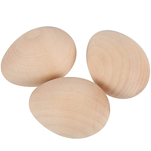 SHEUTSAN 40 Pack 2-1/2 x 1-3/4 Inches Wooden Eggs, Unfinished Wood Easter Eggs for Crafts, Home Decoration - Image 5