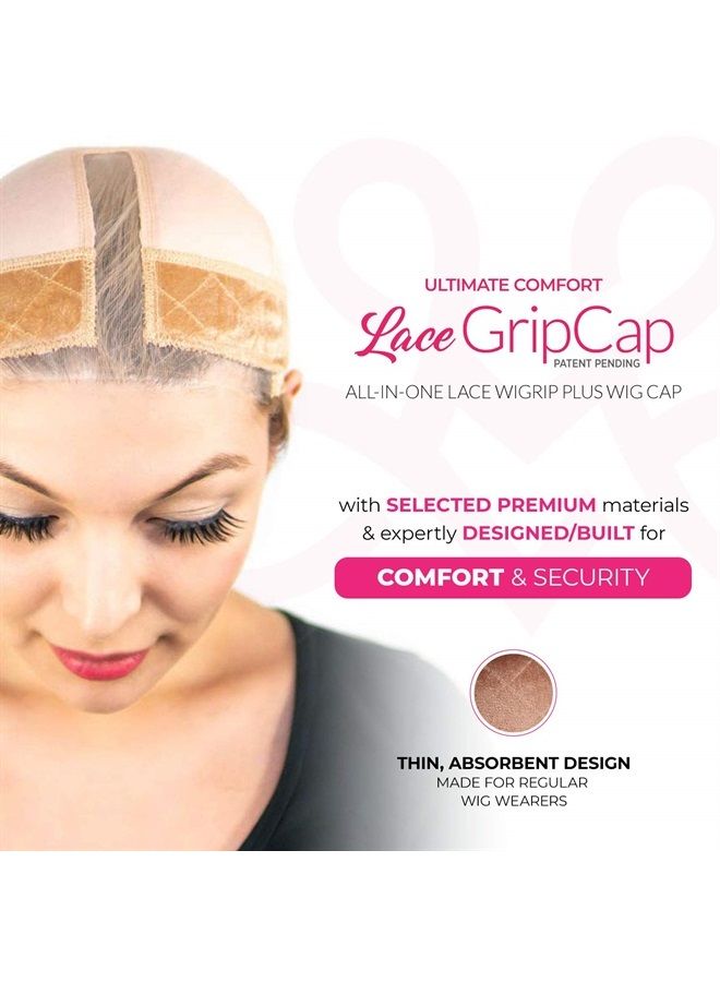 MILANO COLLECTION Lace Wig Grip Cap for Women | Stocking Dome Cap with Built In Elastic Headband | Non Slip Wig Gripper Accessories for Keeping Wigs Lace Front In Place, Nude, 1 Pack, One Size  - Image 3