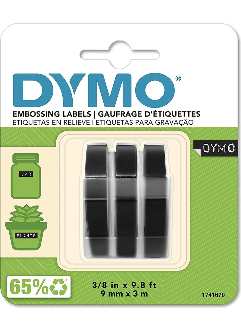 Dymo 3D Plastic Embossing Strip (9 mm x 3 Mt), Pack of 3, Black - S0847730 - pzsku/Z880505E3B7AF37F05386Z/45/_/1725791954/488db575-2052-4c0d-afe2-fc105e433df0