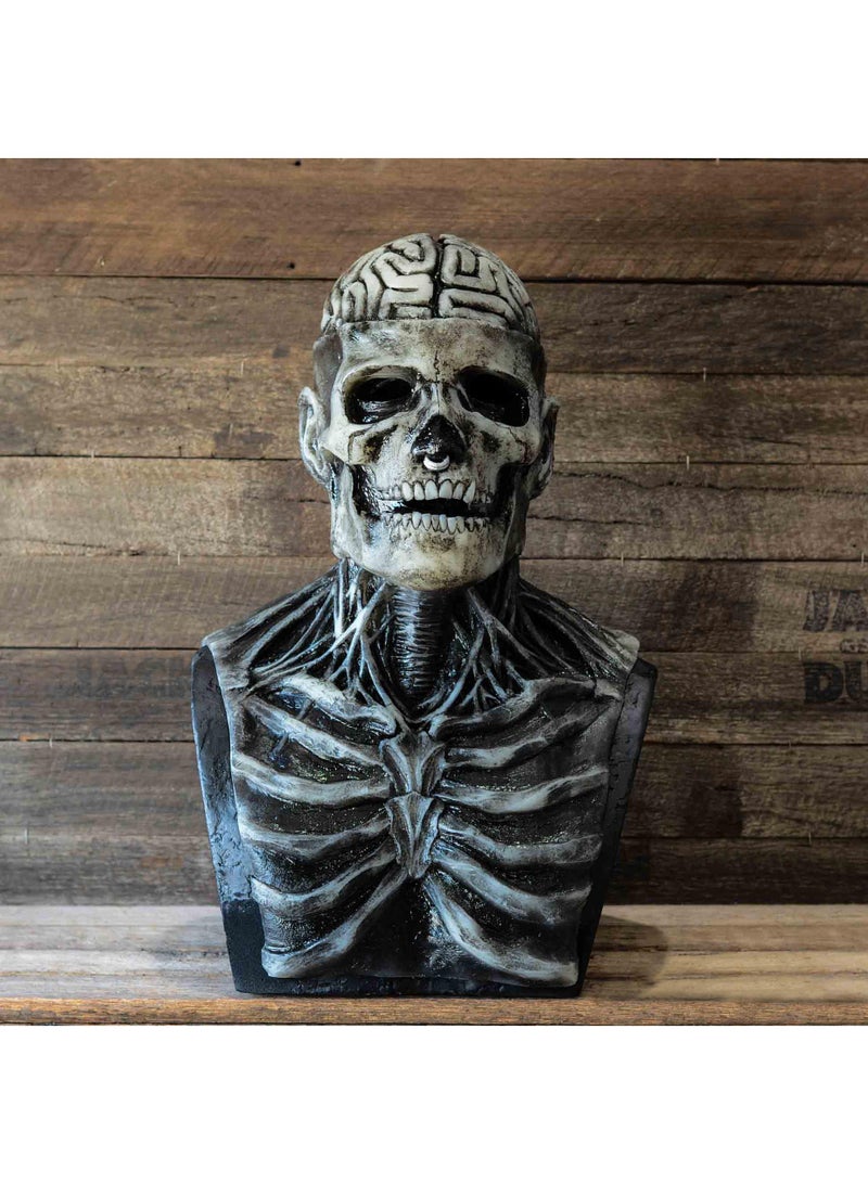 Bluejw Skull Mask Scary Full Head Skeleton Headgear Creepy Biochemical Mask Realistic  Cosplay Latex Horror Mask - Image 1