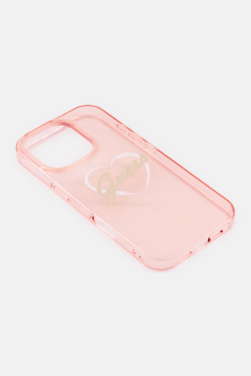 GUESS iPhone 16 Pro Brand Logo Protective Case, Pink - Image 4
