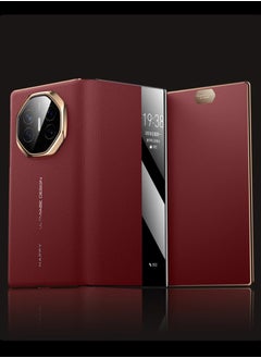 Generic HUAWEI MateXT Phone Case New XT Extraordinary Master Triple Folding Screen Flip Smart Windows Protective Case with Bottom Axis Hinge Full Package [Xuan Black]  - Image 3