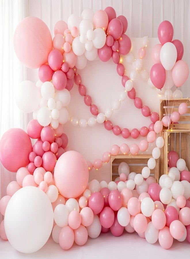 Meanplan 100 Pcs Link Balloon Quick Linking Latex Connected Balloons Linkable for New Year's Party Valentine's Day Carnival Wedding Decoration(10 Inch,Pink, Hot Pink, White) - Image 5