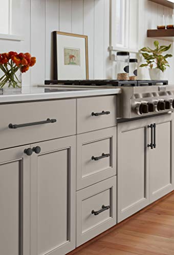 Amerock | Cabinet Pull | Matte Black | 8-13/16 inch (224 mm) Center-to-Center | Winsome | 1 Pack | Drawer Pull | Cabinet Handle | Cabinet Hardware - Image 2