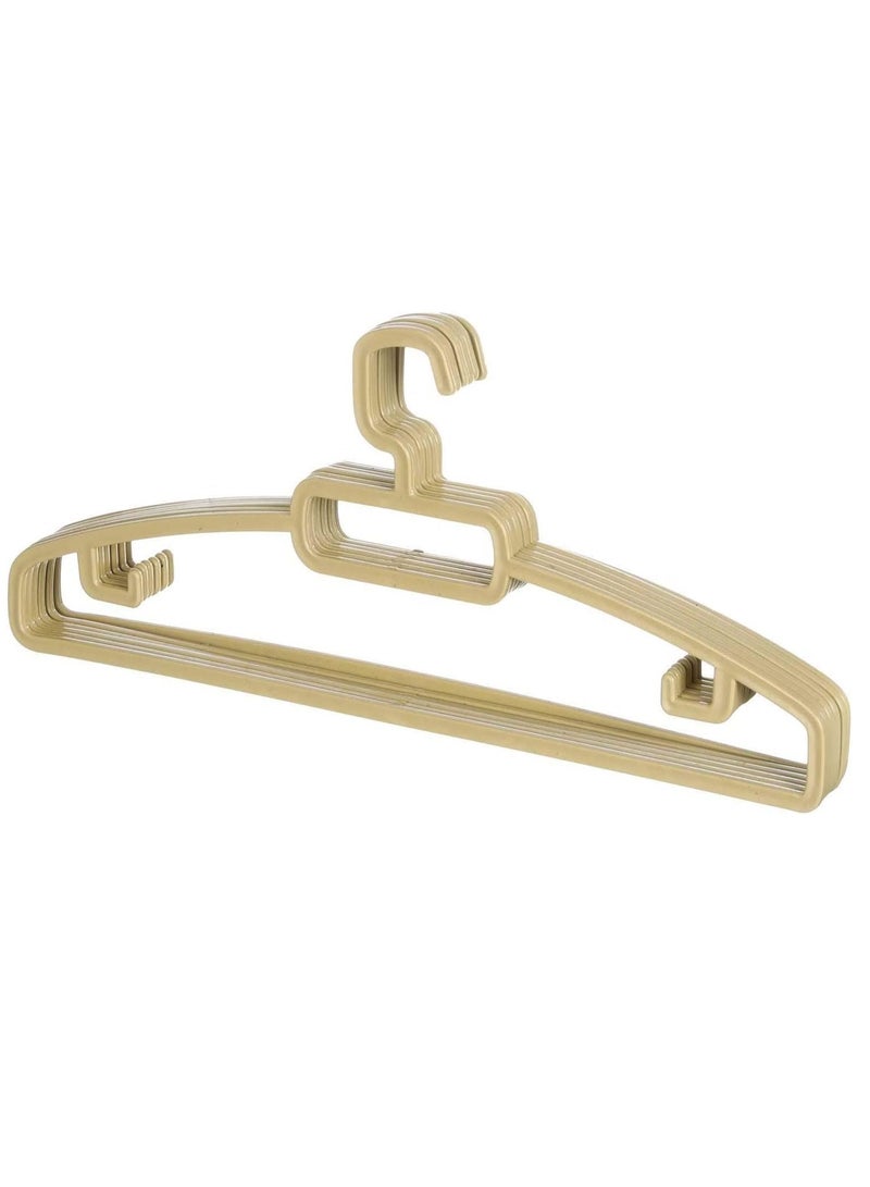 Pastel Color Plastic Hangers - 5 Pieces for Stylish Clothes Organization Mk (Off White)  - Image 1