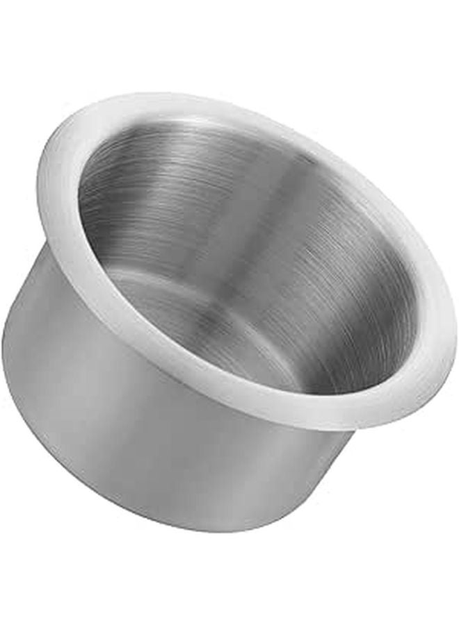 Brushed Stainless Steel Cup Holder Insert for Car Boat RV Sofa and Couch - Image 1