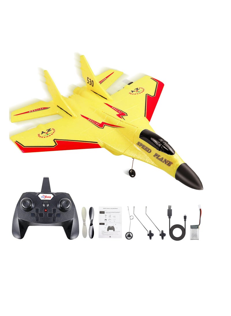 هاب تايم طائرة لعبة هاب تايم ثنائية القنوات تعمل بالتحكم عن بعد | طائرة بتردد 2.4 جيجاهرتز مزودة بإضاءة ليلية | سهلة الطيران للأطفال والمبتدئين - Image 1