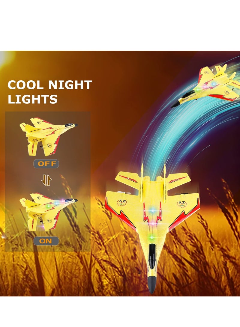 هاب تايم طائرة لعبة هاب تايم ثنائية القنوات تعمل بالتحكم عن بعد | طائرة بتردد 2.4 جيجاهرتز مزودة بإضاءة ليلية | سهلة الطيران للأطفال والمبتدئين - Image 5