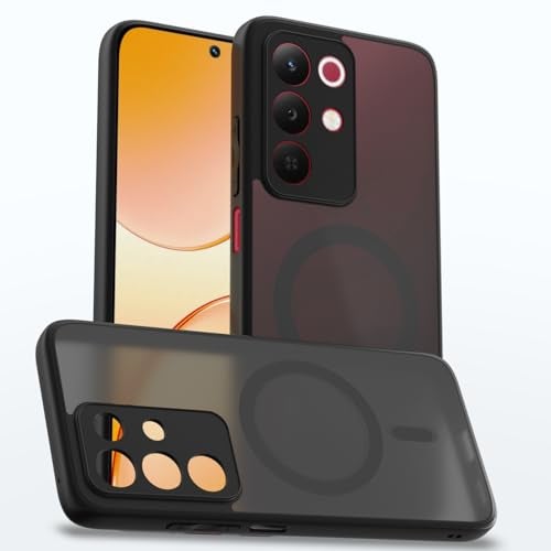 Pikkme Back Cover for Realme Narzo 90X 5G / Realme C85 5G / Realme 15X 5G Compatible with Mag-Safe Smoke Back | Shockproof Design | Hard Transparent Back Case (Black Smoke Mag-Safe) - Image 1
