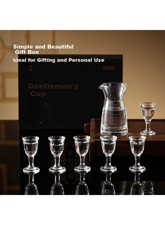 White Wine Glass Set High-end White Wine Pourer Glass Wine Glass Wine Pot Gift Box Style 1 Pot 6 Gl - Image 4