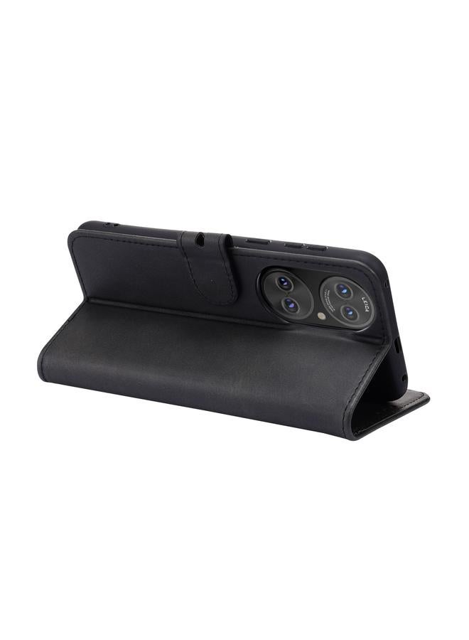 Zaboon Case For Huawei P50 Embossed Happy Cat Pattern Horizontal Flip Leather Case with Holder & Card Slots & Wallet - Image 5