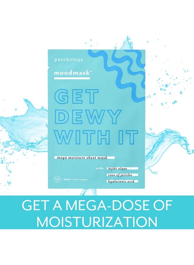 Patchology - Patchology Moodmask Get Dewy With It Facial Sheet Mask - Men and Women Face Masks Skincare Sheet for Moisturizing, Hydrating, and Dewy Skin - Best Face Sheets Moisturizer (1 Count) - Image 1