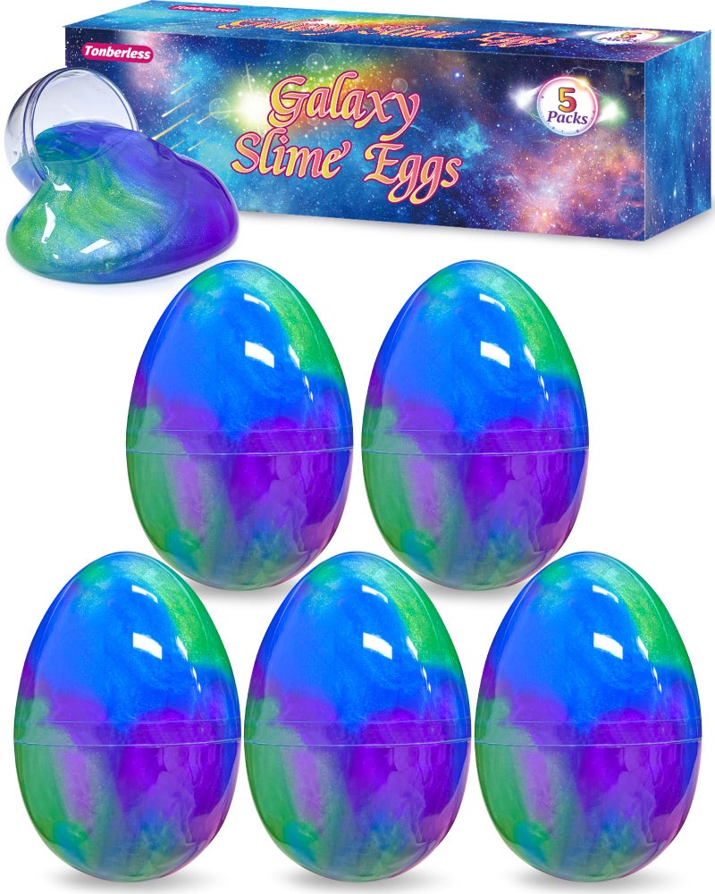 Tonberless 5 Pack Slime Filled Eggs Toys Prefilled Easter Eggs Basket Stuffers for Teens Kids Easter Egg Fillers Gifts Party Favors Treats for Teens Boys Girls Toddlers BluePurpleGreen - Image 3