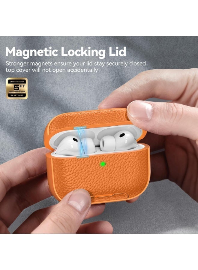 هذا الغطاء الواقي الجديد ذو الملمس الجلدي متوافق مع سماعات AirPods 4 ويأتي مزودًا بحبل تعليق. يتميز بمقاومته للخدوش ومتانته، مما يجعله مثاليًا للسفر. - Image 4