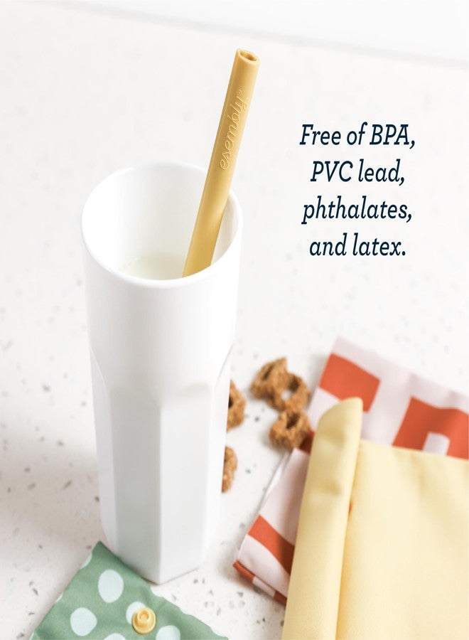 اسمبلي شفاطات سيليكون قابلة لإعادة الاستخدام من إيسمبلي - تصميم سهل الفتح والتنظيف | خالية من مادة BPA، مناسبة للمشروبات الساخنة والباردة | عبوة من 4 شفاطات مستدامة - شفاطات فقط - Image 4