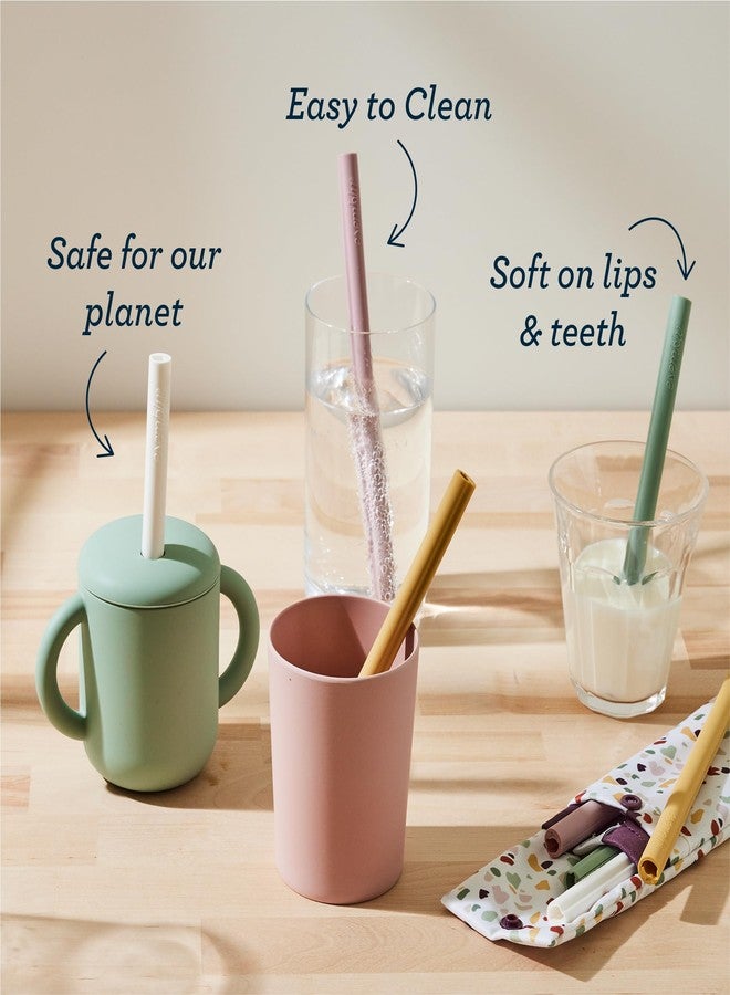 اسمبلي شفاطات سيليكون قابلة لإعادة الاستخدام من إيسمبلي - تصميم سهل الفتح والتنظيف | خالية من مادة BPA، مناسبة للمشروبات الساخنة والباردة | عبوة من 4 شفاطات مستدامة - شفاطات فقط - Image 2