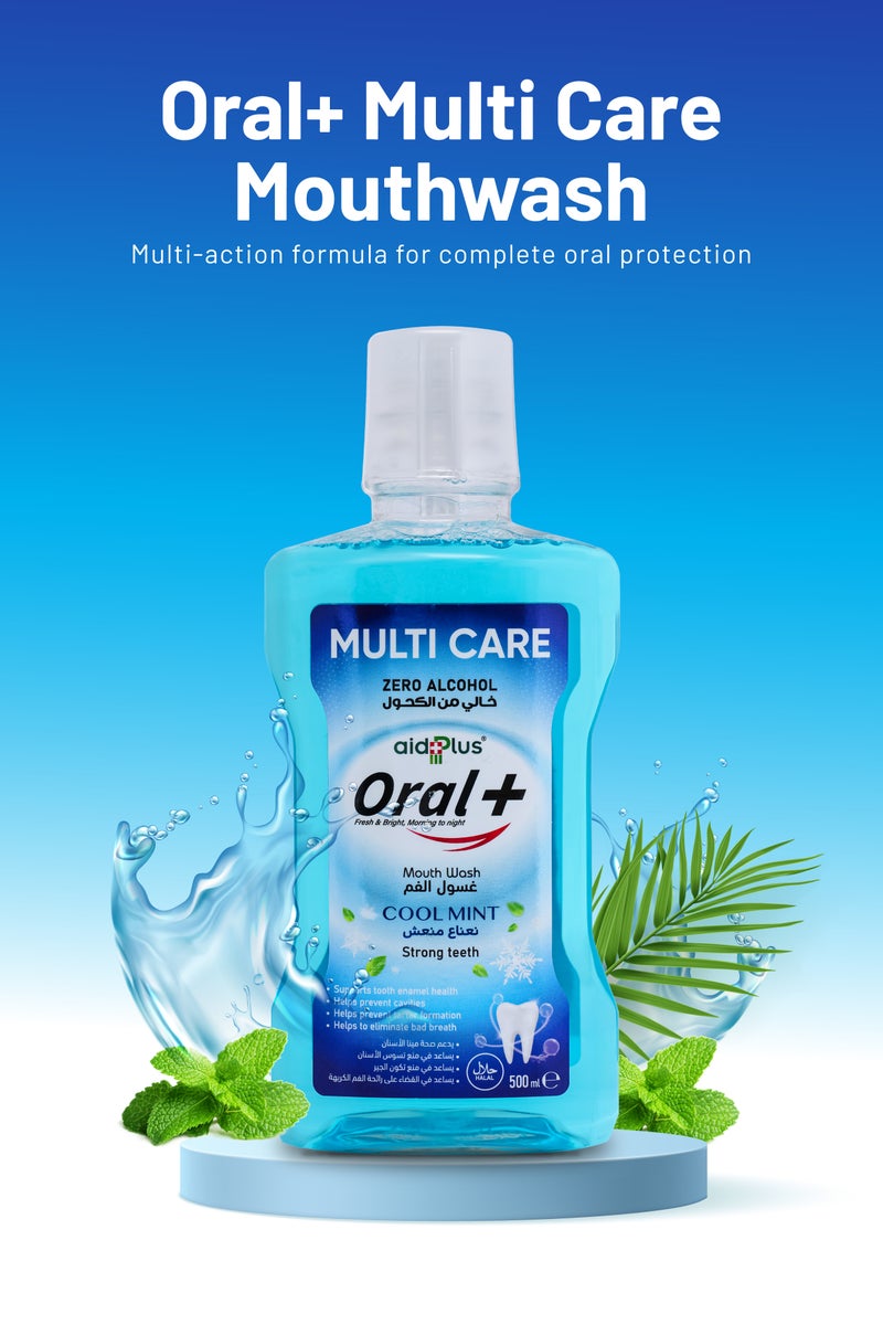 AID PLUS Oral+ Multi Care Mouthwash – Alcohol-Free, Complete Oral Protection 500ml - Image 3