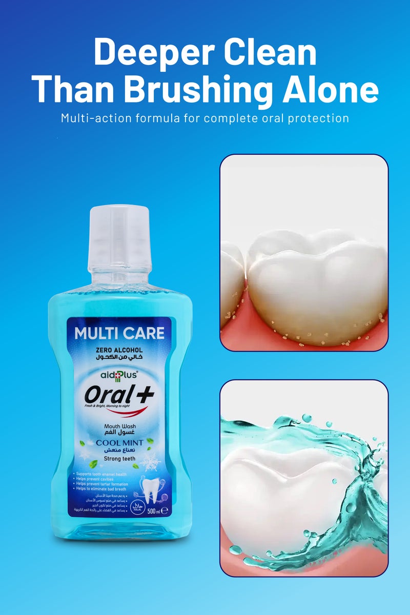 AID PLUS Oral+ Multi Care Mouthwash – Alcohol-Free, Complete Oral Protection 500ml - Image 5