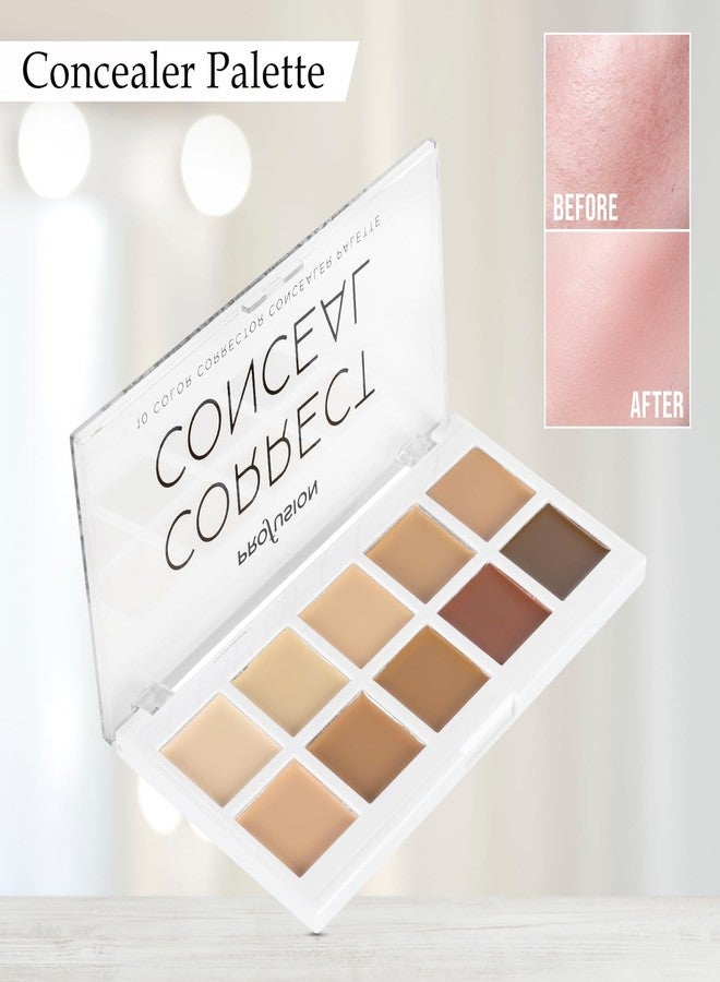 Profusion Cosmetics 10 Shade Corrector Concealer Palette, Achieve Ideal Base with Flawless Complexion Essentials and Ultimate Concealing Power with Natural Finish Corrector Palette - Image 5