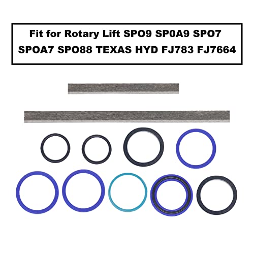 Vanshly Rotary Lift Kits Cylinder Seal Kits Fits for SPO9 SP0A9 SPO7 SPOA7 SPO88 FJ783 FJ7664 Texas HYD, BH-7511-11，FJ783-12TH，Hydraulic Cylinder Kit - Image 2