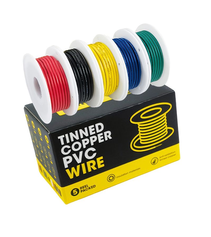 PVC-18AWG-16.4FT/5M Tinned Copper Electrical Wire for DIY Projects Home Wiring Car Audio LED Applications and Electronic Devices - Image 5