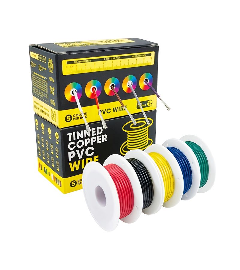 PVC-18AWG-16.4FT/5M Tinned Copper Electrical Wire for DIY Projects Home Wiring Car Audio LED Applications and Electronic Devices - Image 3