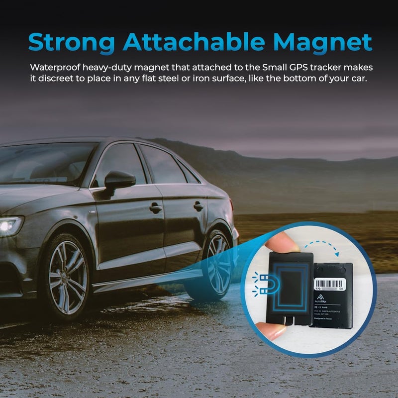 AutoSky GPS Tracker - Small Portable, Splashproof Magnet Mount, North and South America Coverage. 4G LTE Real-Time Tracking for Vehicle, Asset, Fleet, Elderly and More. Subscription is Required - Image 3