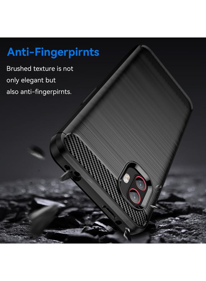 اس-توب جراب لهاتف Samsung Galaxy Xcover6 Pro مصنوع من ألياف الكربون المصقولة TPU - Image 3