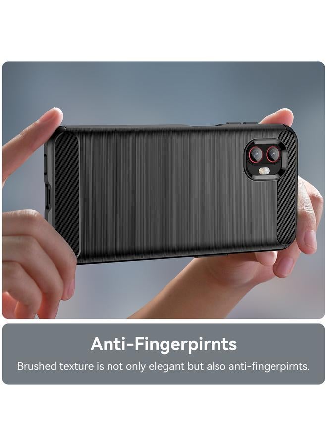 اس-توب جراب لهاتف Samsung Galaxy Xcover6 Pro مصنوع من ألياف الكربون المصقولة TPU - Image 5