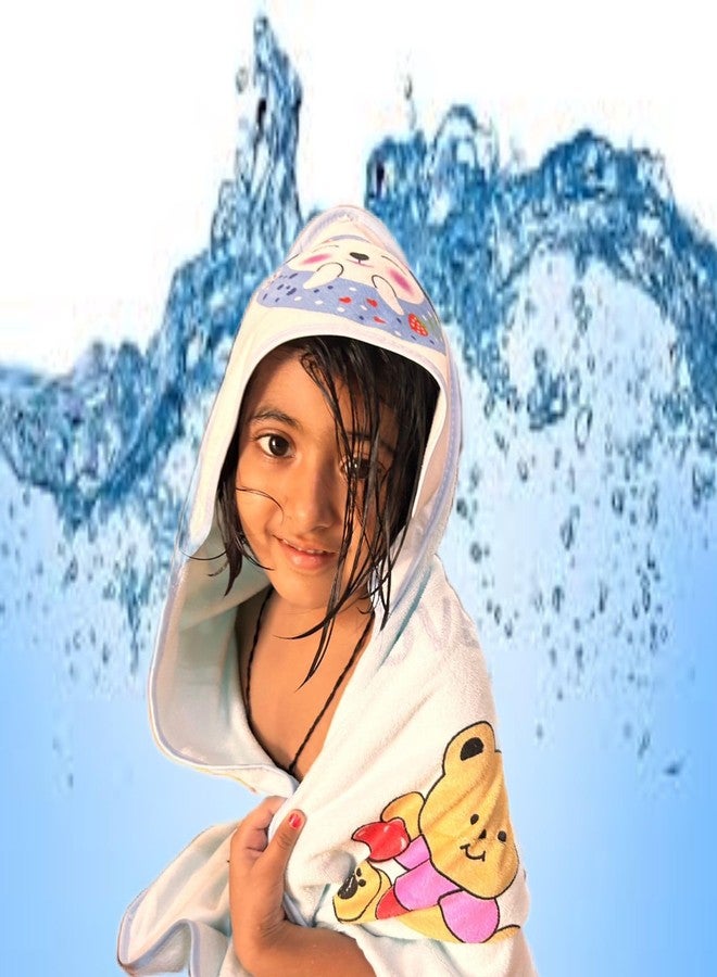 M.S TRADERS Baby Towels Hooded Cap Towels 100% Soft Cotton - Pack of 1, 250 GSM Cartoon Print May Vary - Image 2