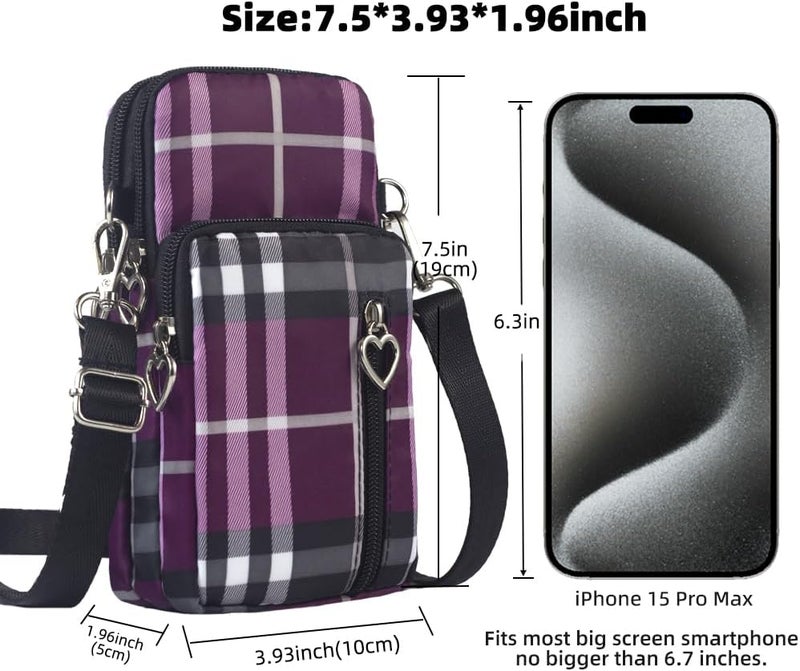 JANKS Small Crossbody Bag for Women - Mini Phone Purses with Crossbody Strap and Wallet - Nylon Arm Bag - Image 3