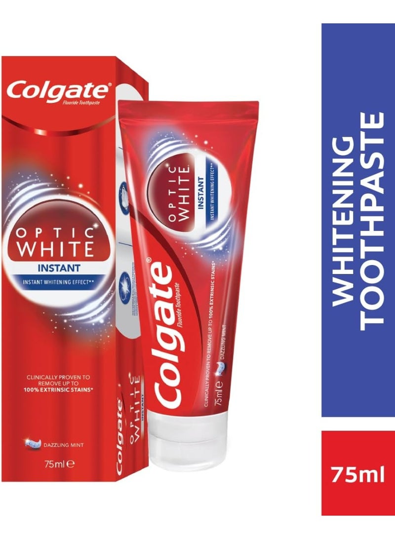 Colgate Optic White Instant Whitening Toothpaste,75Ml - Image 2