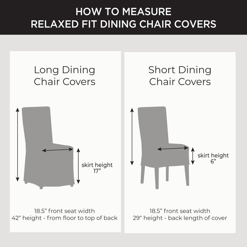 SureFit Cove Cotton Canvas Long Dining Room Chair Covers, Dining Chair Cover with 17 Inch Long Skirt and Corner Pleats, Removable and Machine Washable, Set of 2 Dining Chair Covers, Plaid - Image 5