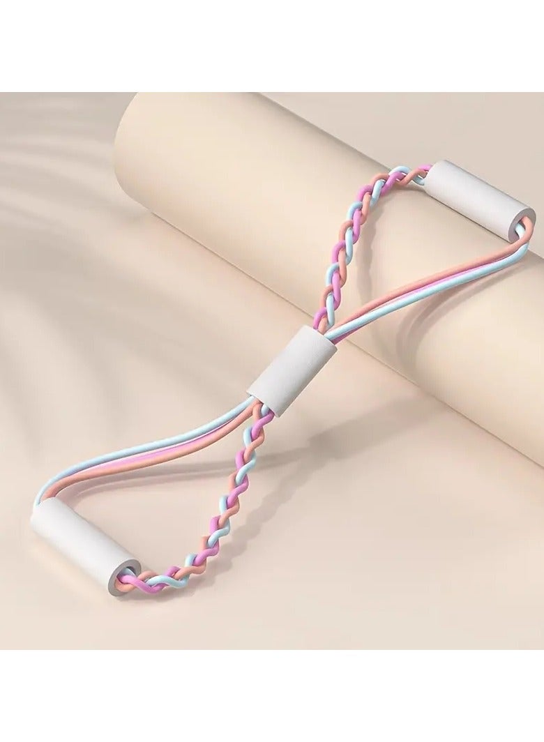 كوينج قطعة واحدة من أربطة المقاومة للتمارين المنزلية ذات 8 أشكال، أربطة مضفرة لليوجا للصدر والذراع والظهر والكتف، معدات تدريب اللياقة البدنية لليوجا والبيلاتس - Image 1