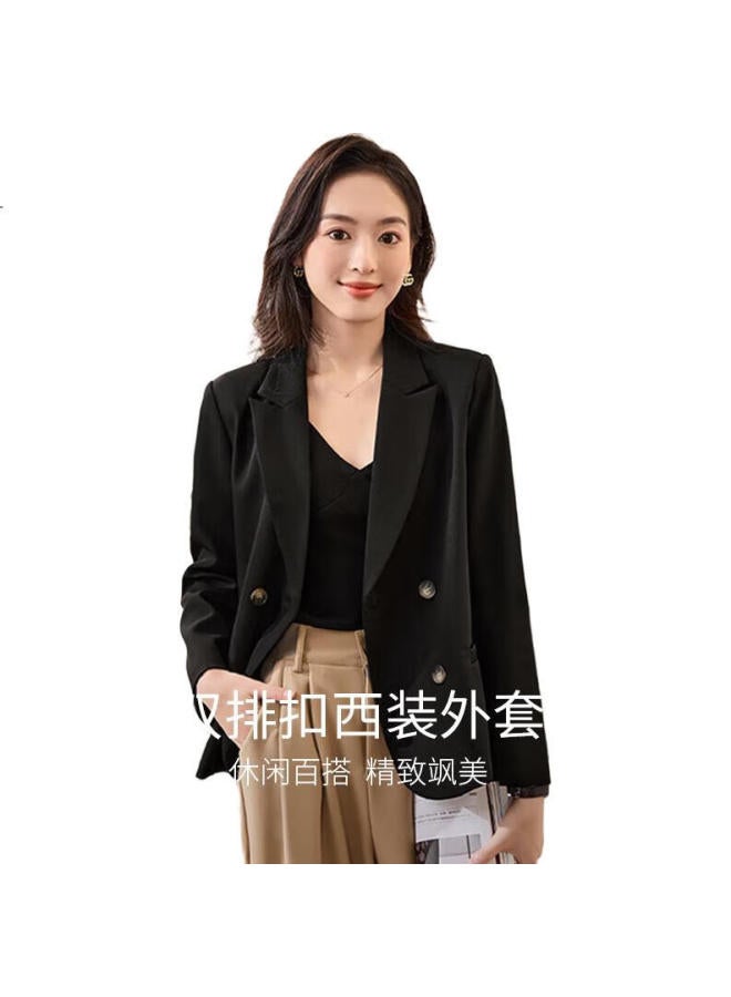 First Application Chushen Spring And Autumn Short Style Women'S Blazer Double-Breasted Suit Jacket Petite Short Coat Top S13Jf4532 - Image 2