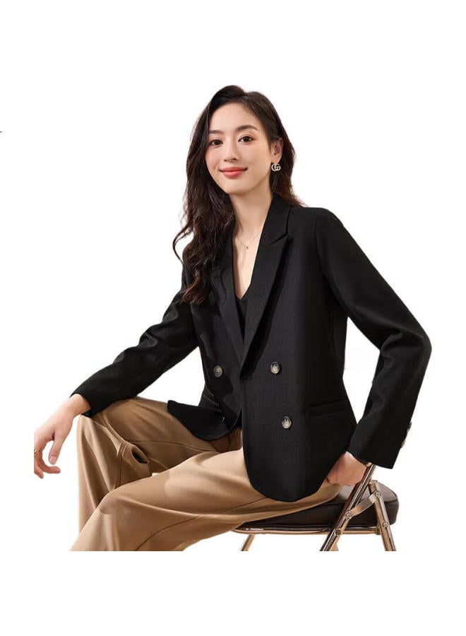 First Application Chushen Spring And Autumn Short Style Women'S Blazer Double-Breasted Suit Jacket Petite Short Coat Top S13Jf4532 - Image 3