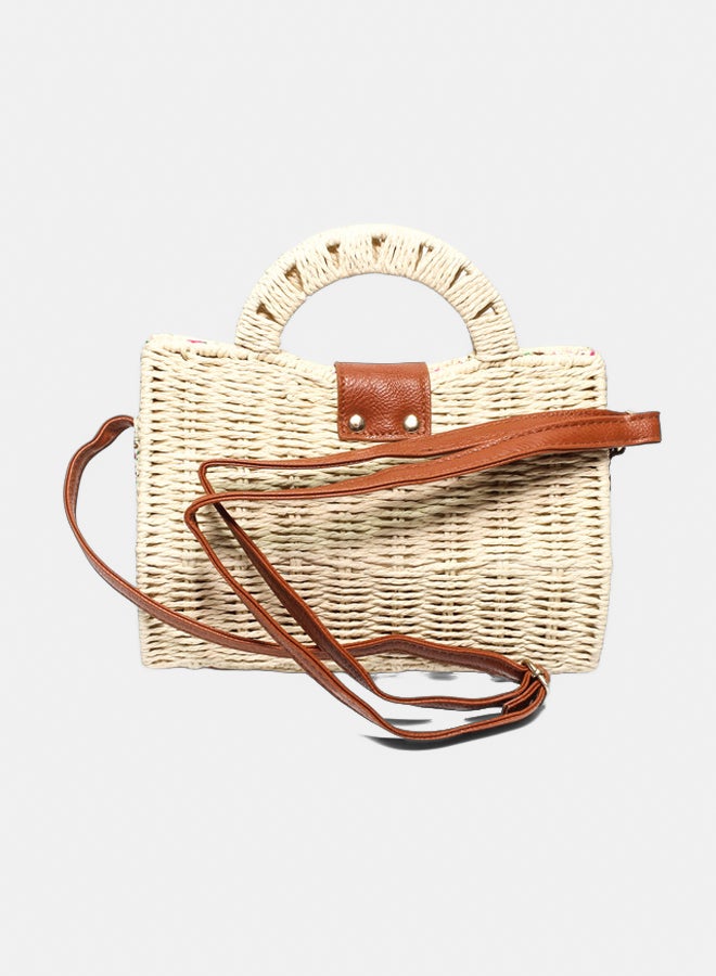 Glitter Women Beach\Summer Bag - Beige - Image 3