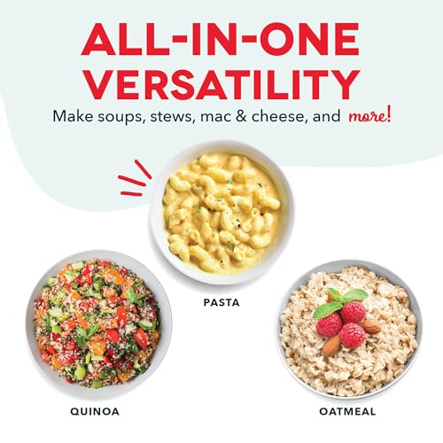 DASH Mini Rice Cooker Steamer with Removable Nonstick Pot, Keep Warm Function & Recipe Guide, Half Quart, for Soups, Stews, Grains & Oatmeal - Red - Image 4