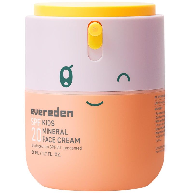 Evereden كريم وجه الأطفال من إيفيريدن، 1.7 أونصة | خالي من العطور وكريم وجه للأطفال مع SPF 20 | مرطب وجه نظيف وغير سام | عناية بالبشرة متعددة الفيتامينات | مؤهل لـ FSA - Image 1